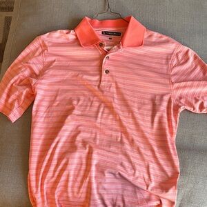 Pebble Beach Men's Pink Striped Polo Shirt